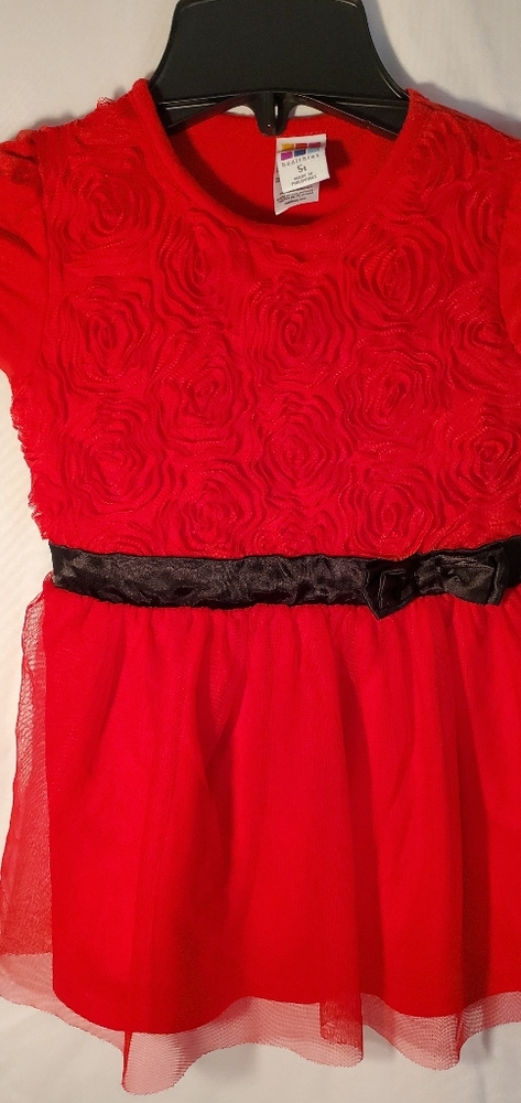 Girls red and black blouse